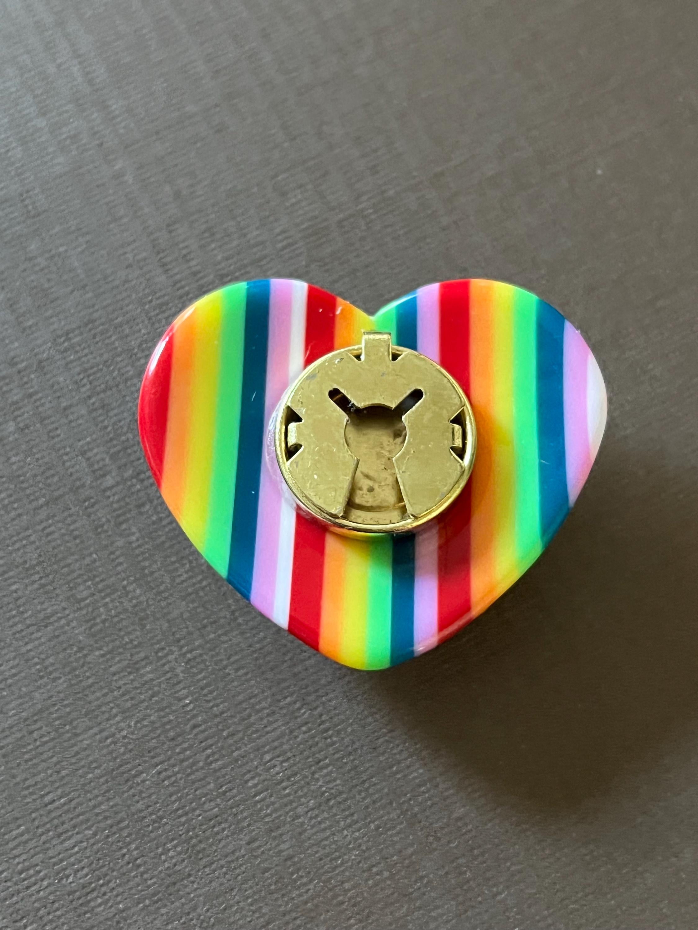 Fly Rainbow Button Cover