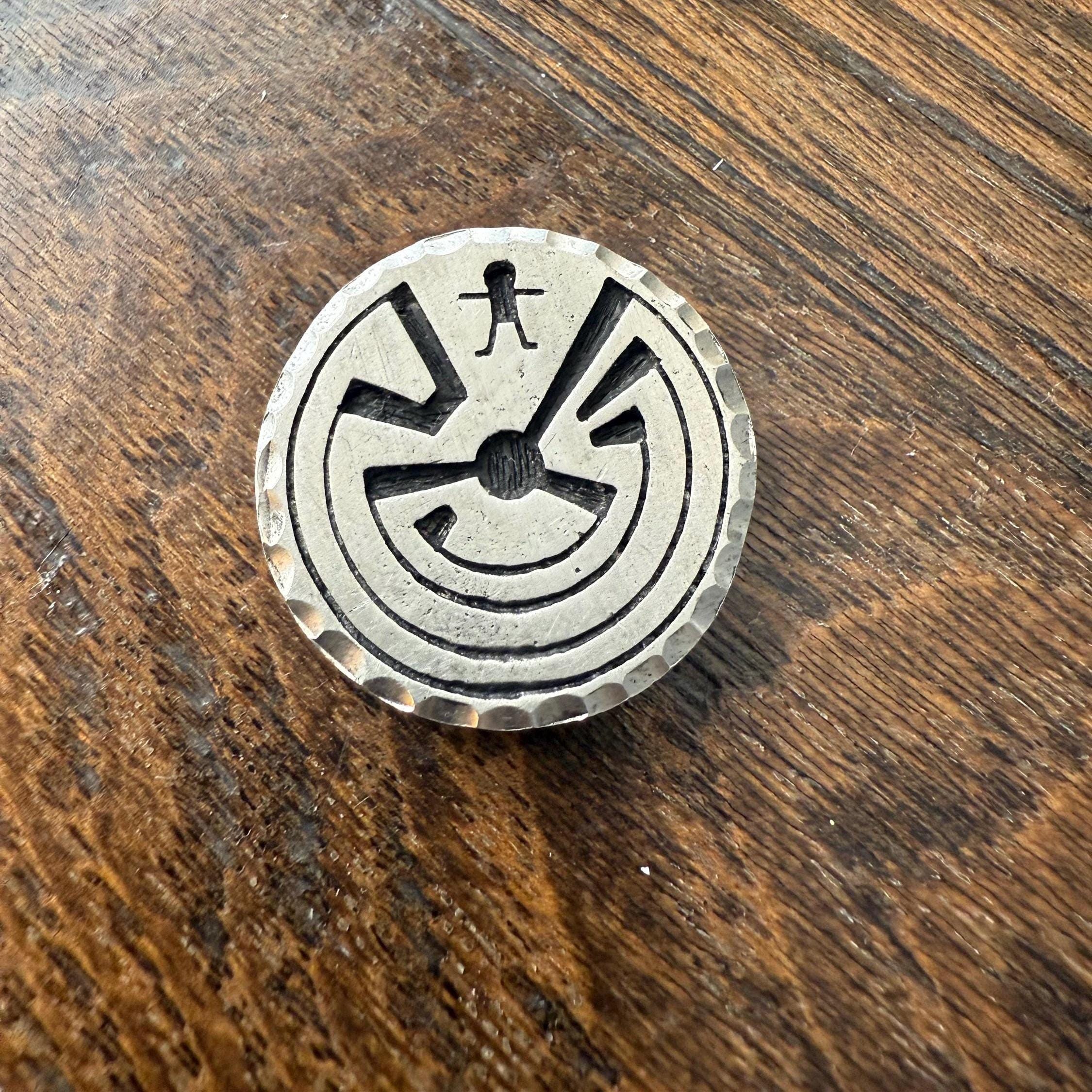 Silver Maze Button Cover