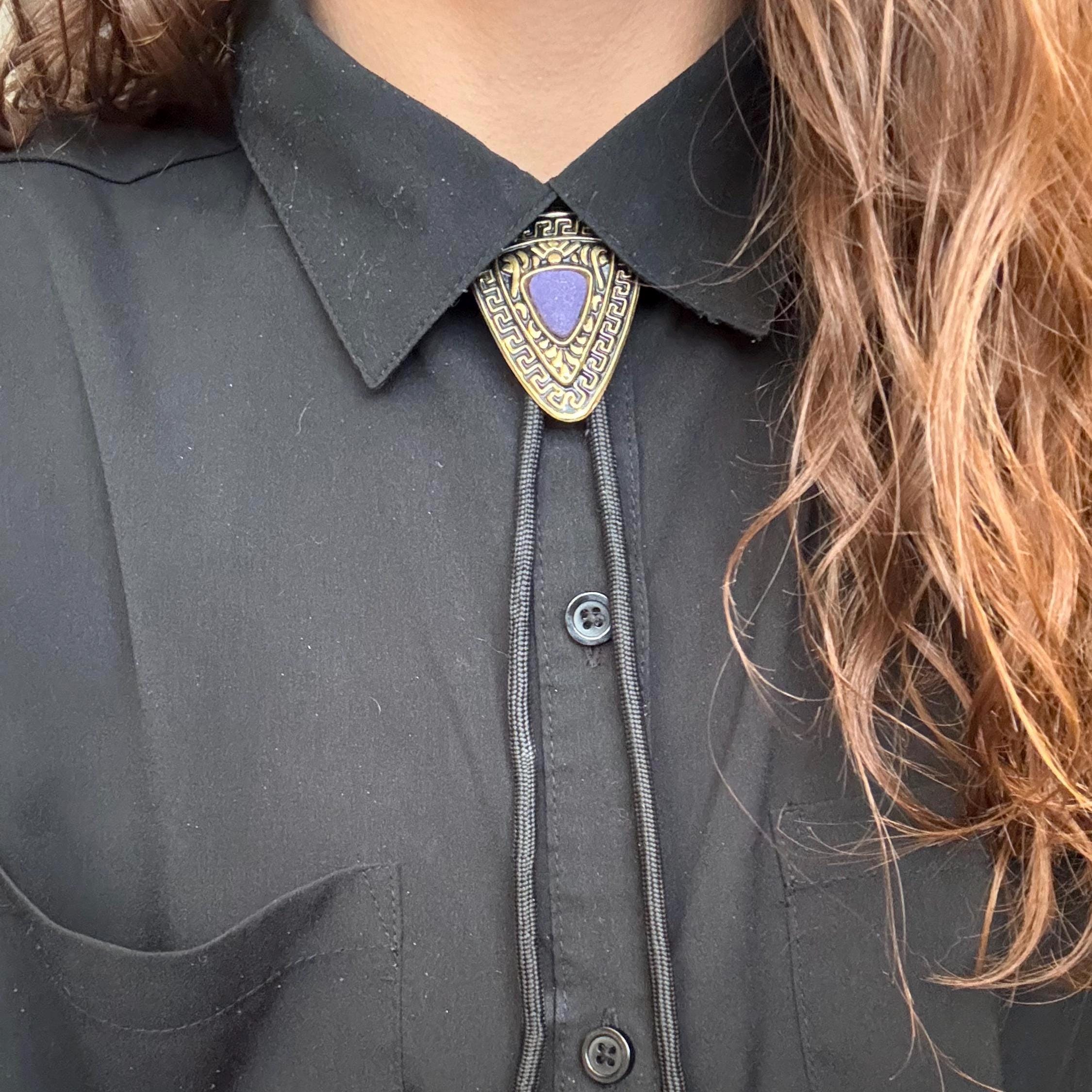 Gold Geometric Bolo Tie
