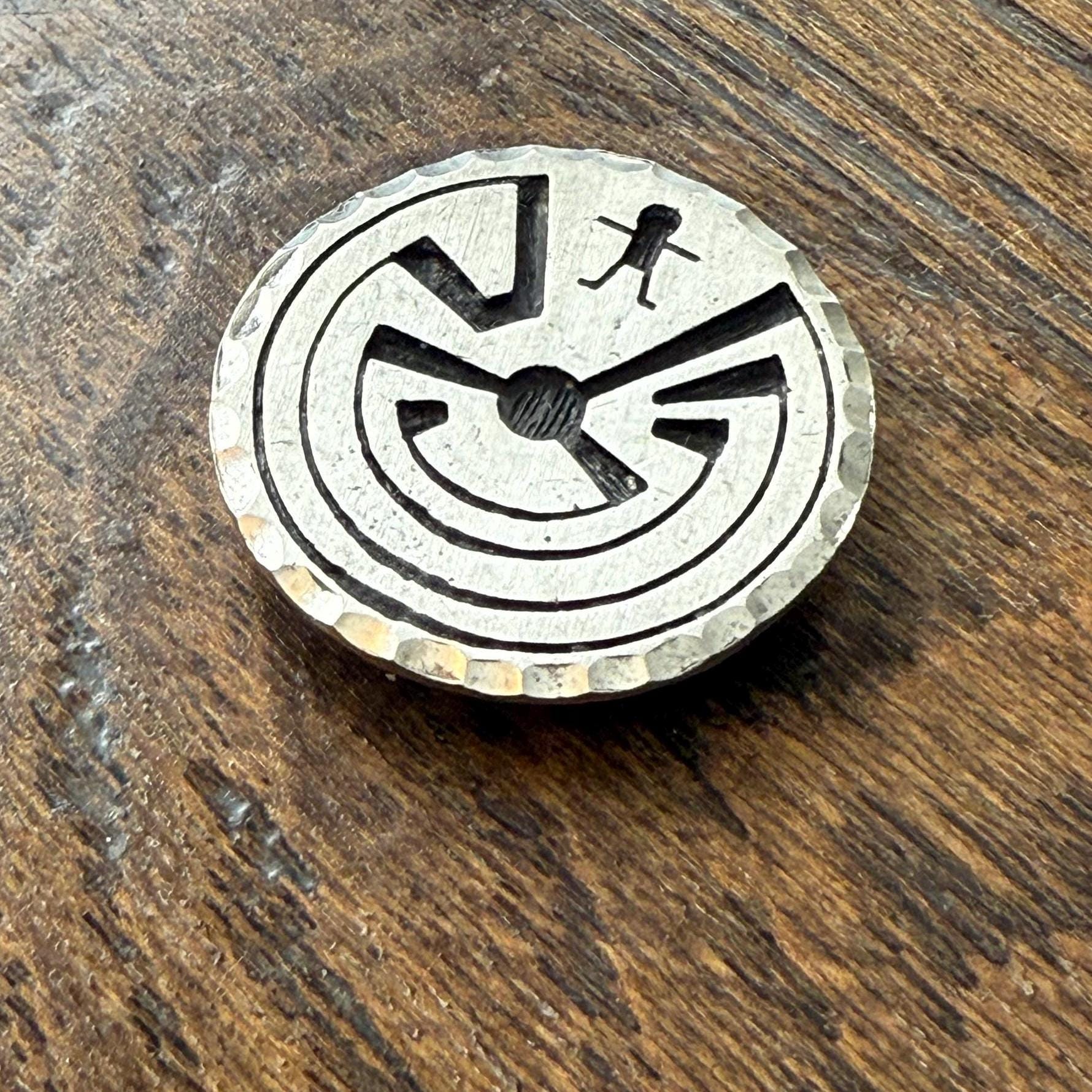 Silver Maze Button Cover