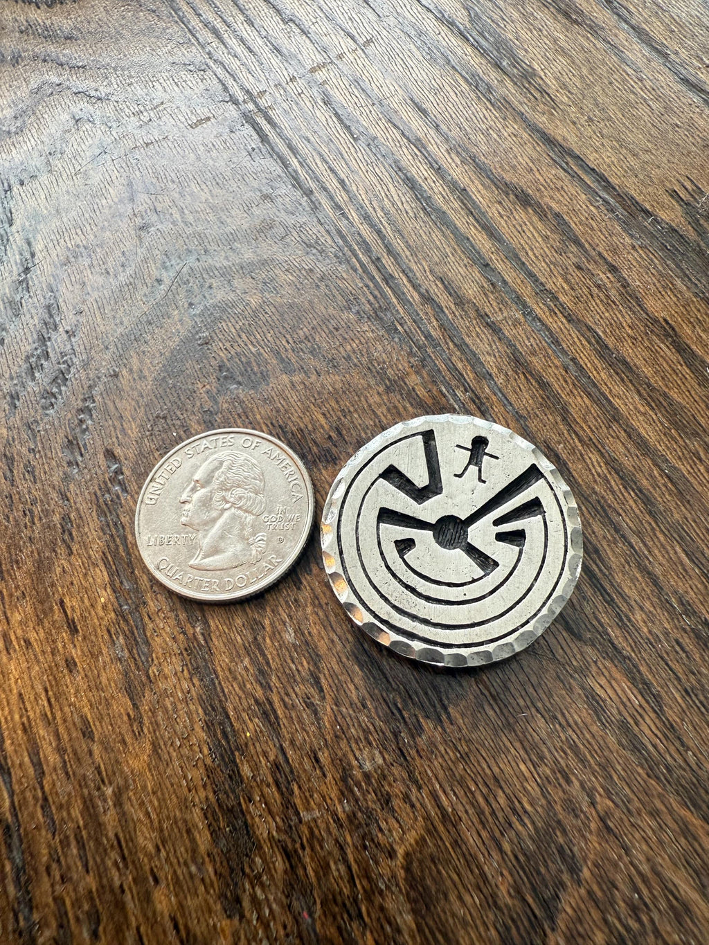 Silver Maze Button Cover