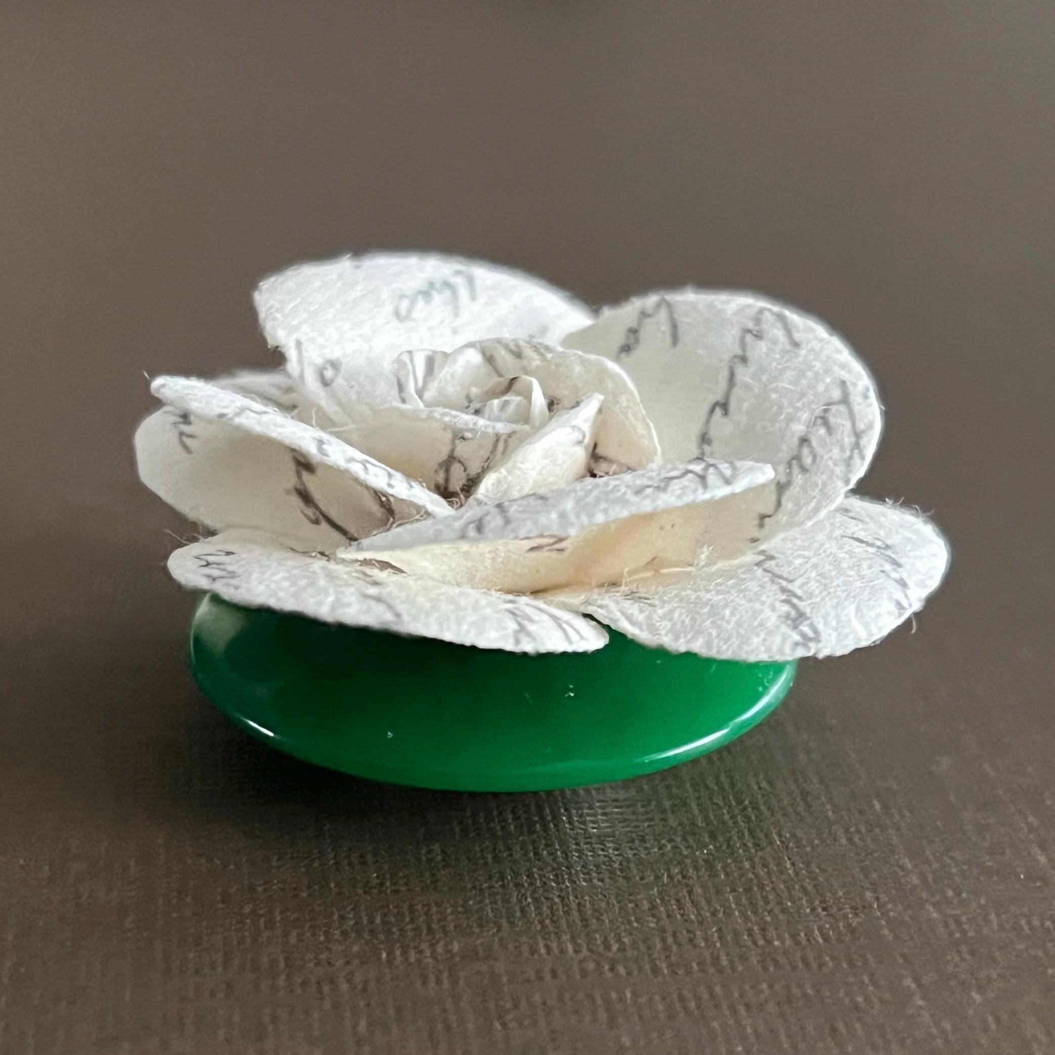 Paper Flower Button Cover