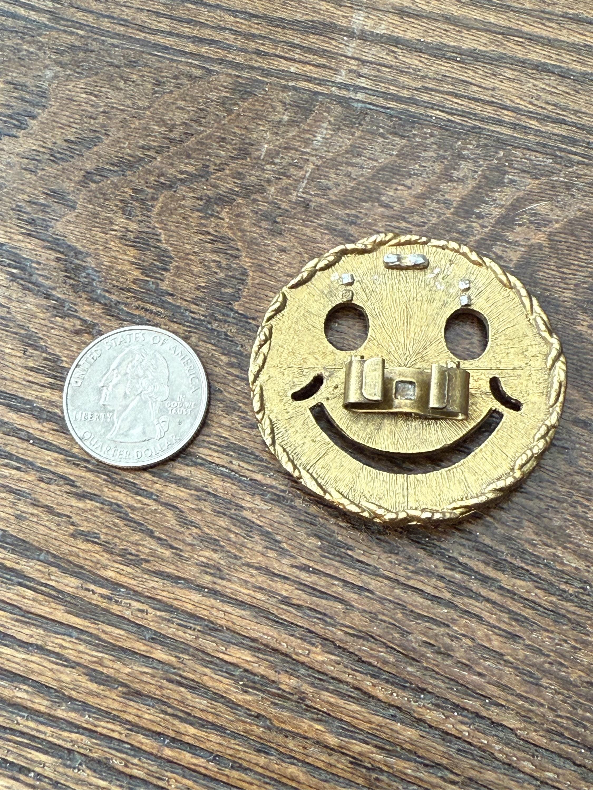 Gold Smiley Face Bolo Tie