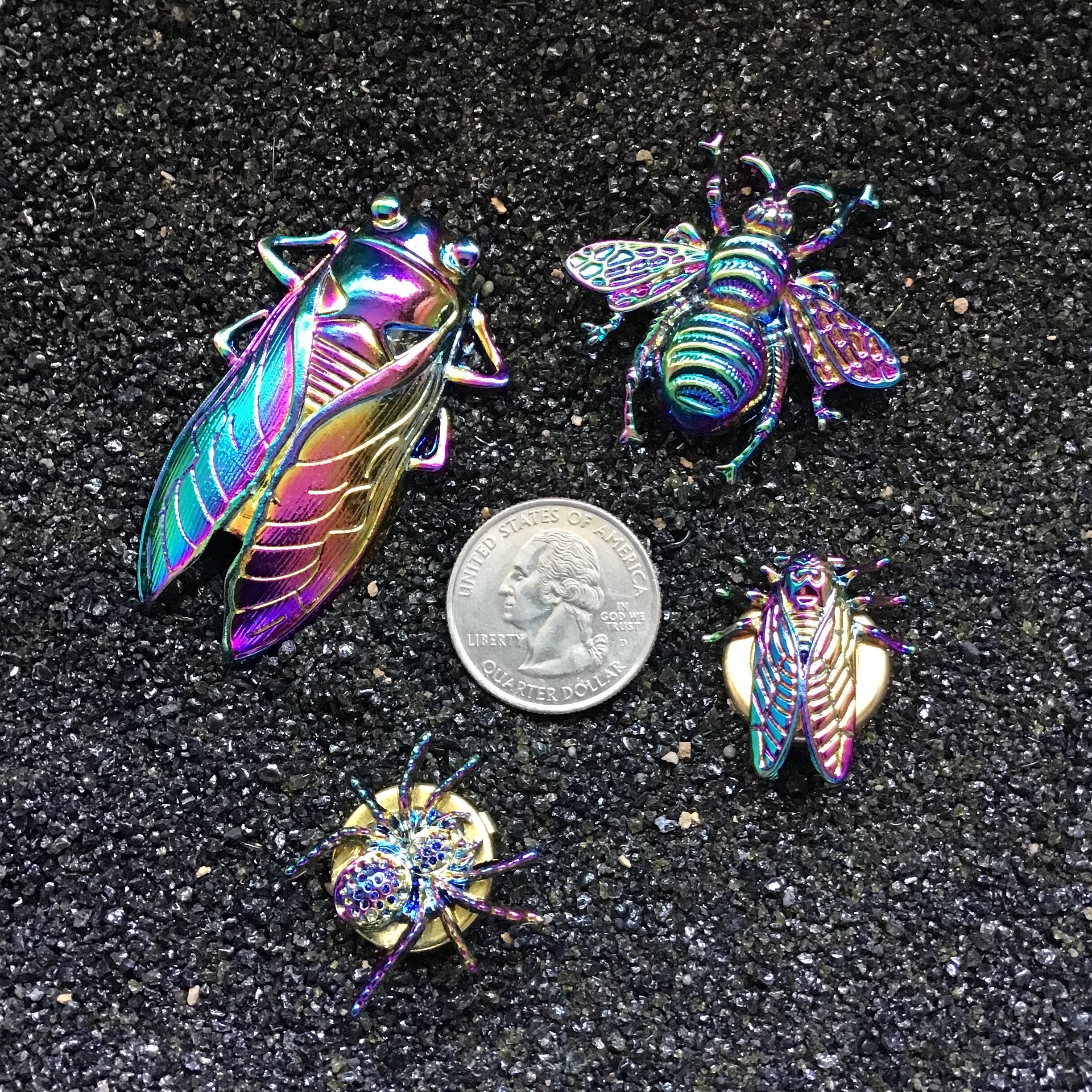 Rainbow Insect Bolo Tie