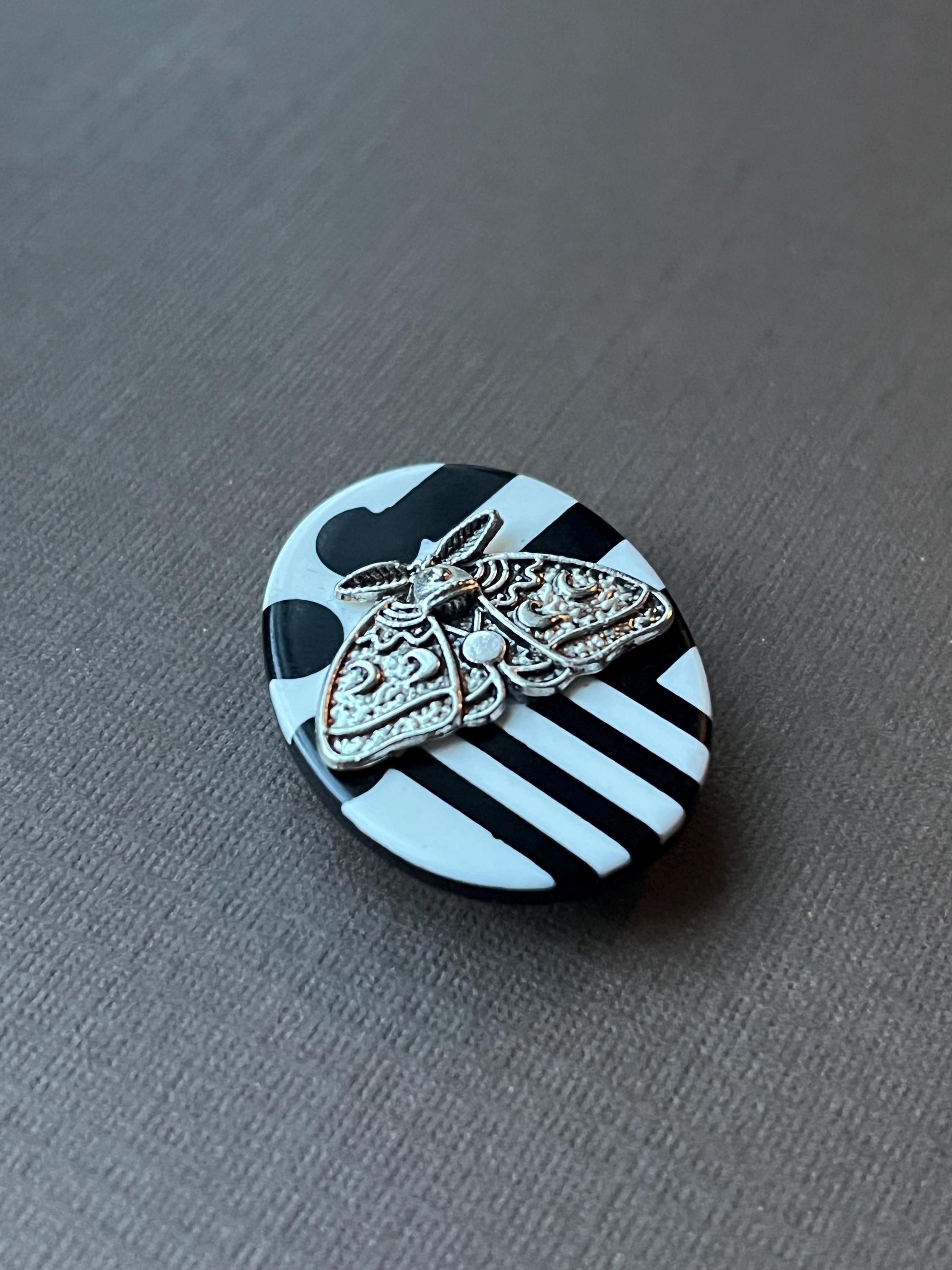 Geometric Moth Button Cover