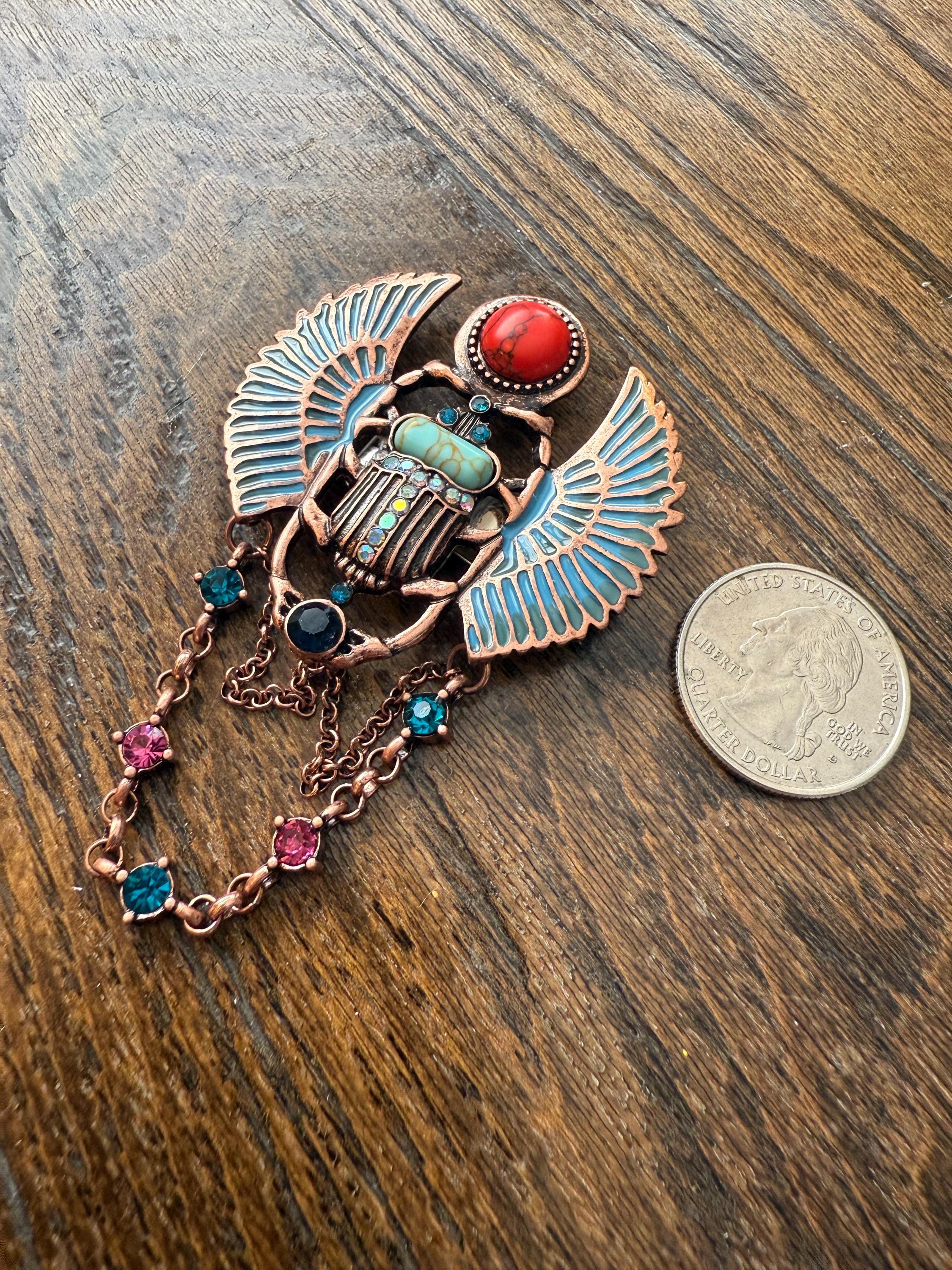 Egyptian Scarab Button Cover