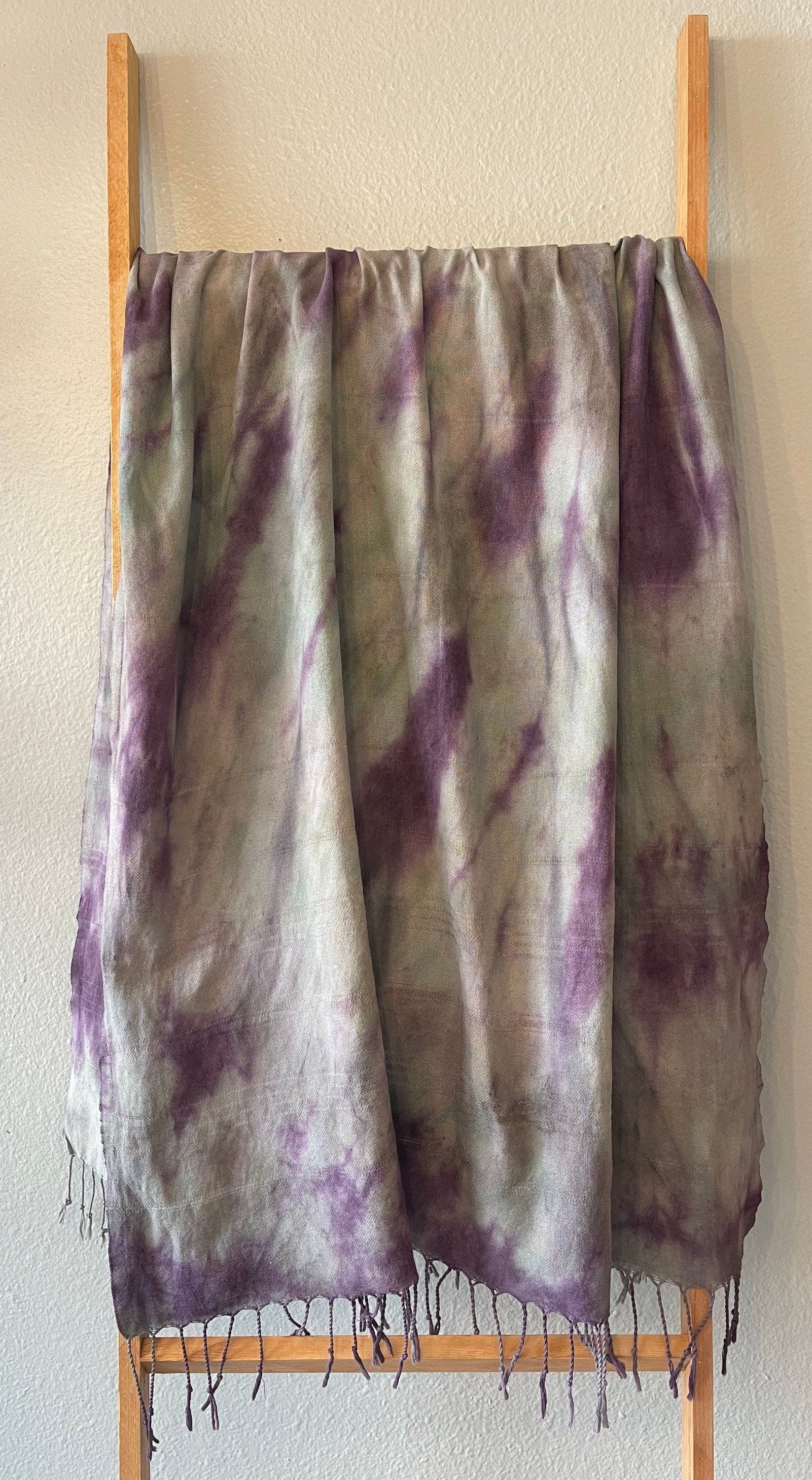 Purple and Sage Beach Towel