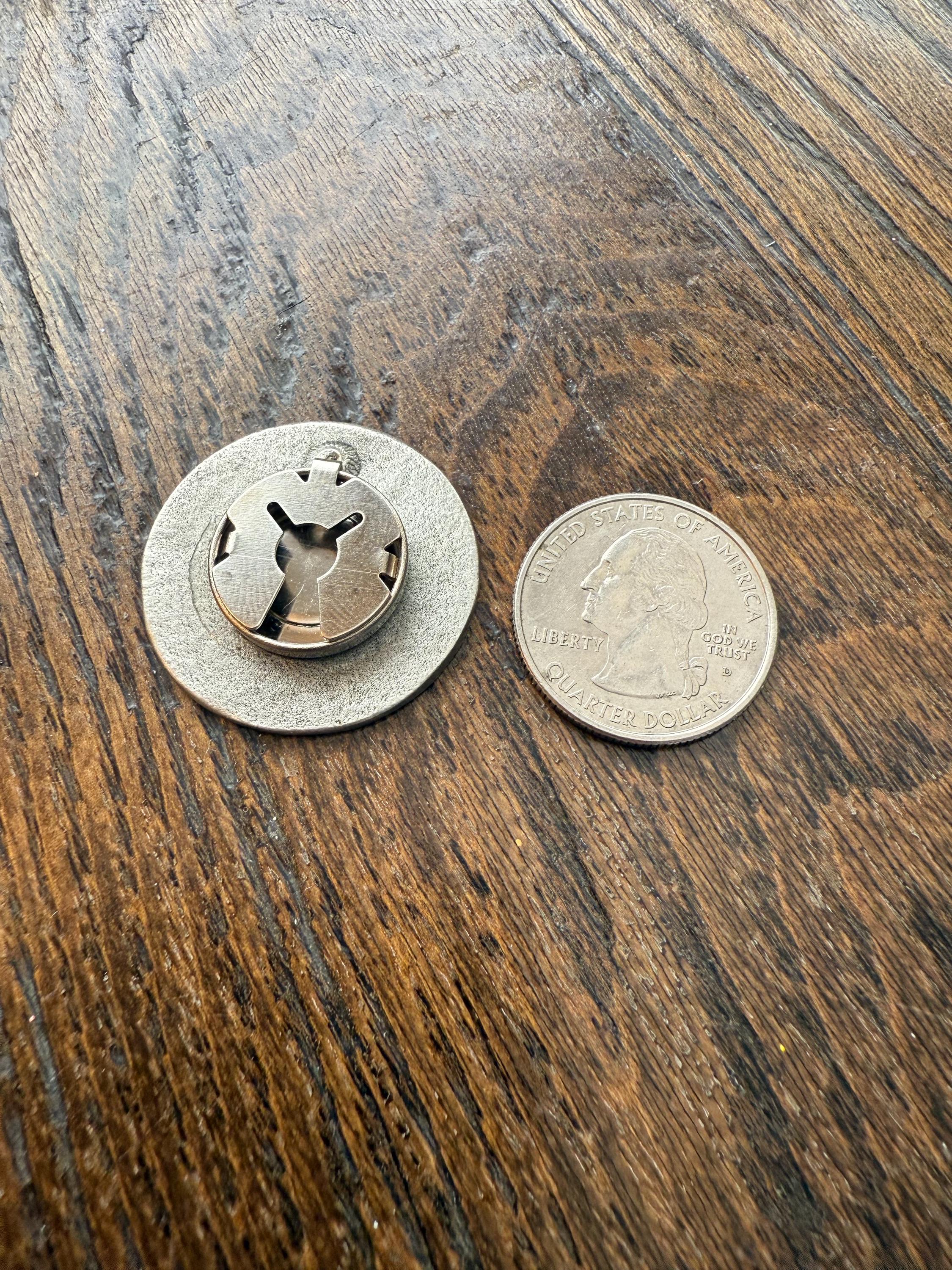 Silver Maze Button Cover