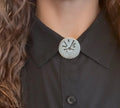 Silver Maze Button Cover