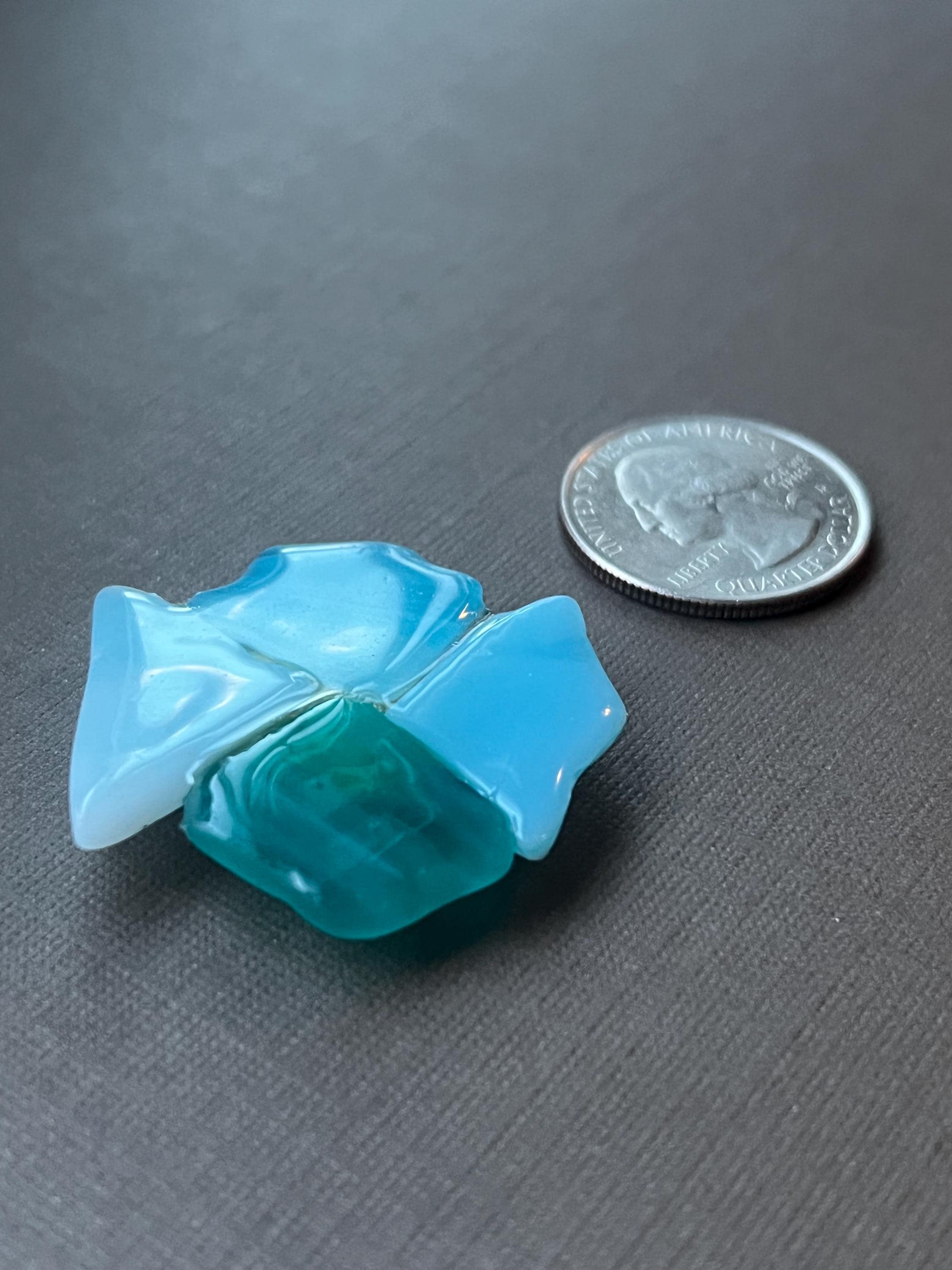 Sea Glass and Resin Button Cover
