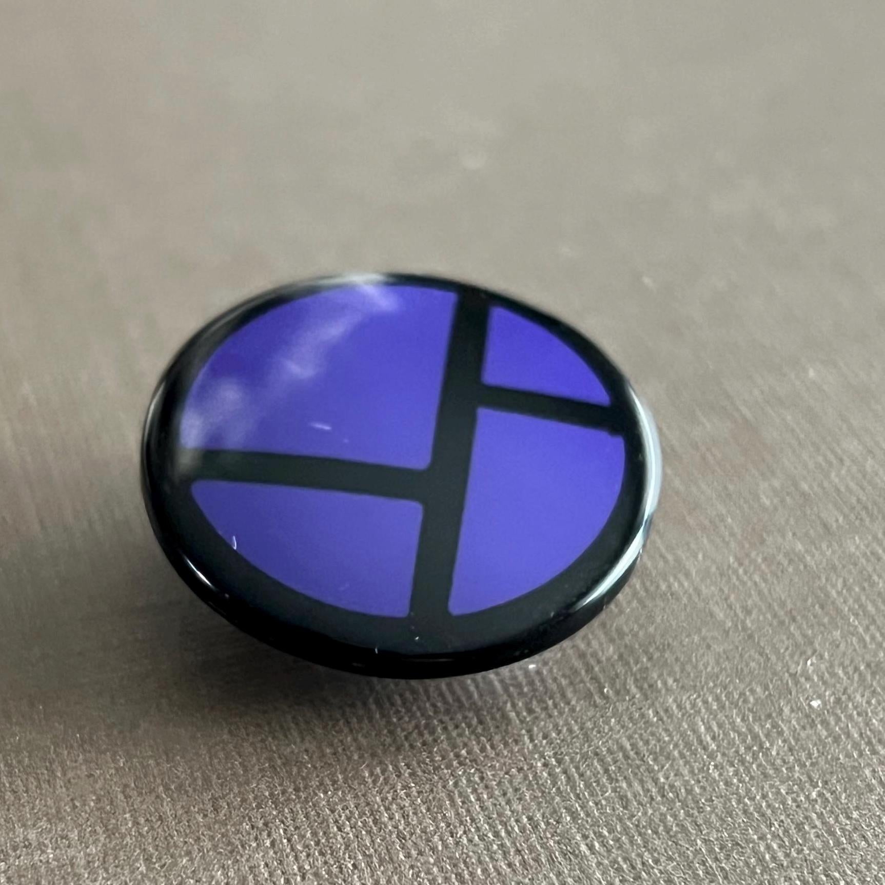 Purple Geometric Button Cover