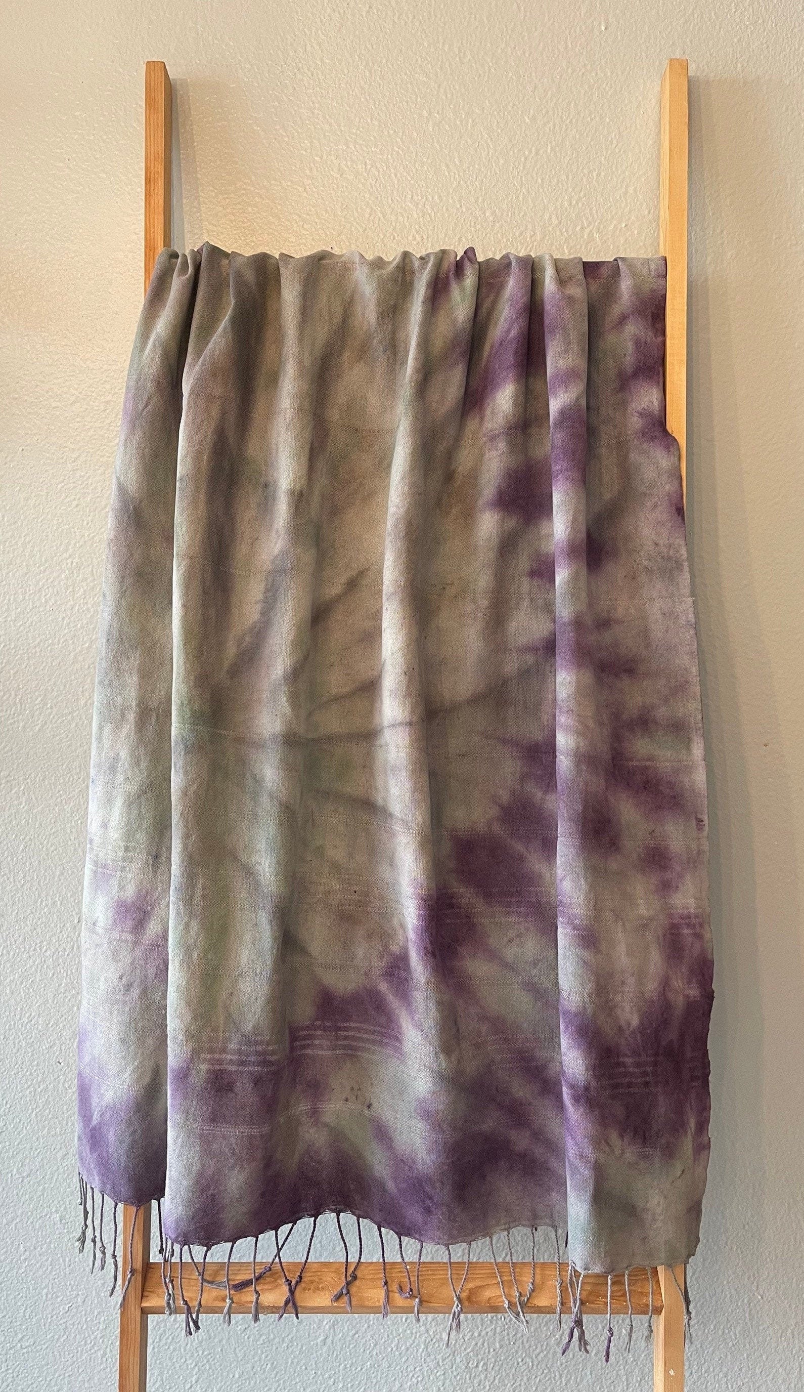 Purple and Sage Beach Towel