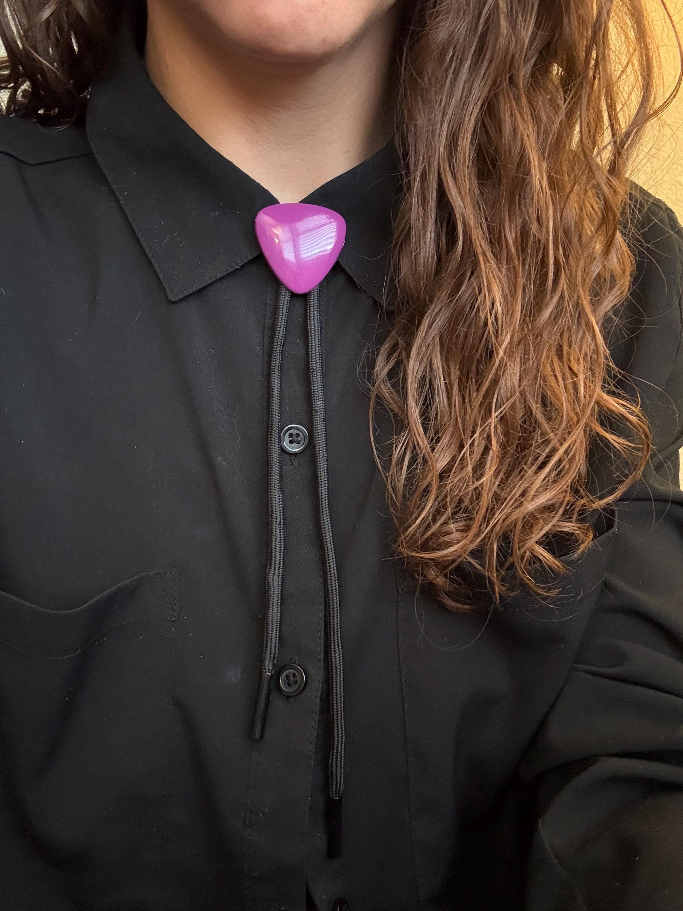 Purple Triangle Bolo Tie