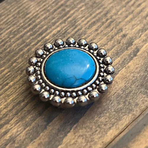 Blue and Silver Button Cover