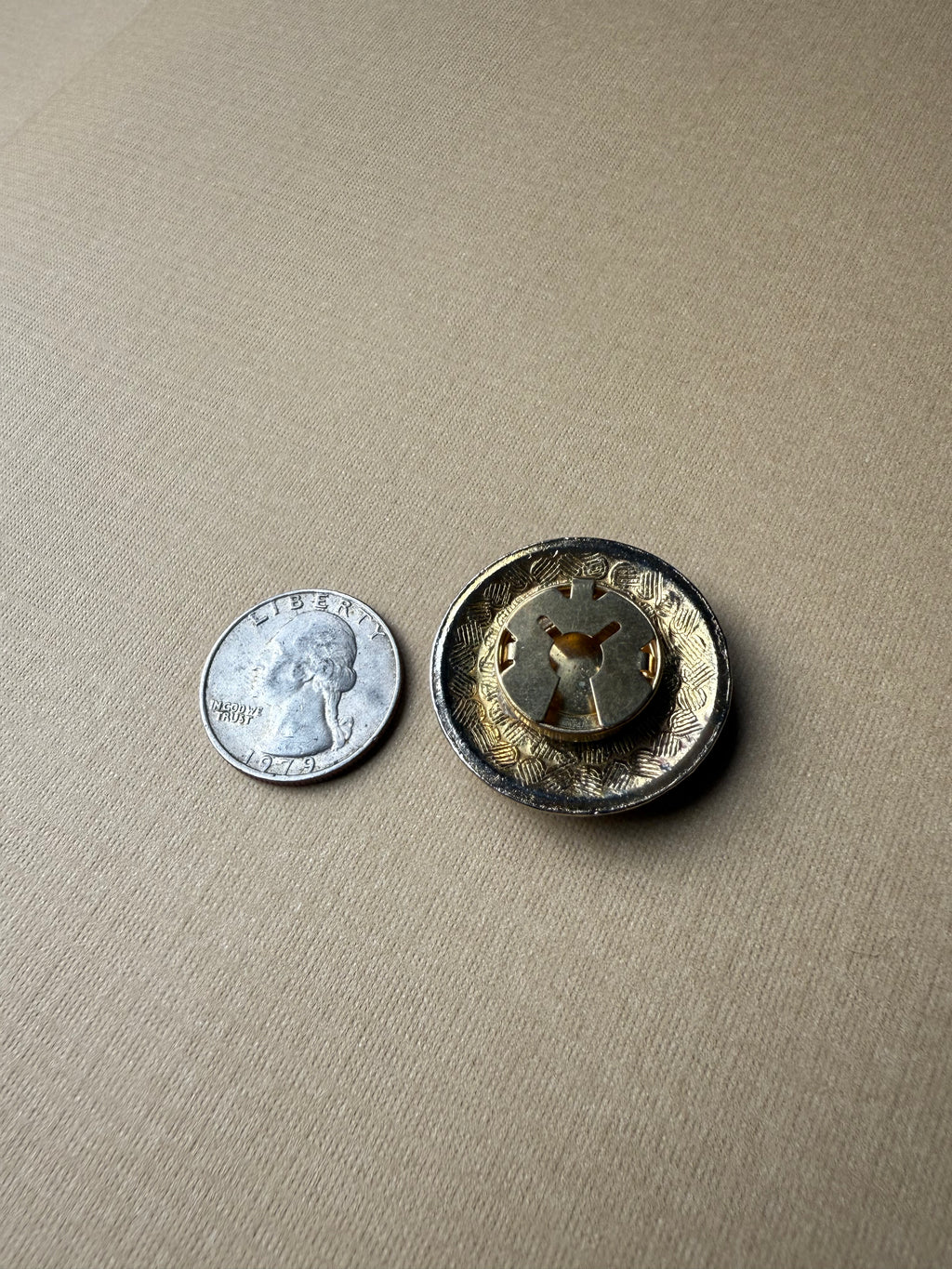 Teal Gem Button Cover