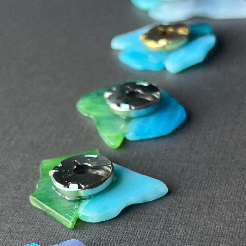Sea Glass Mountain Button Cover