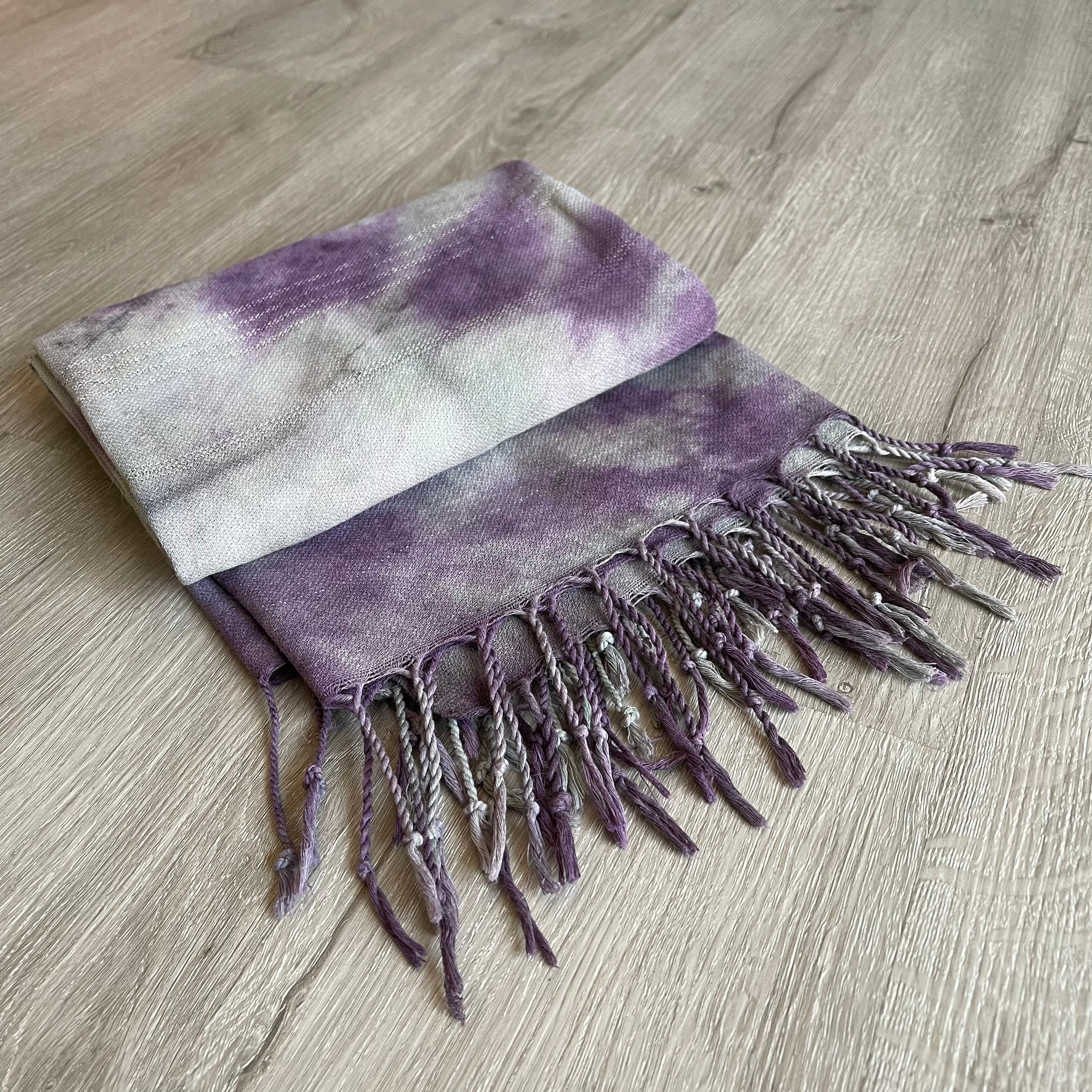 Purple and Sage Beach Towel