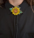 Gem Sunflower Bolo Tie