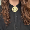 Gold Smiley Face Bolo Tie