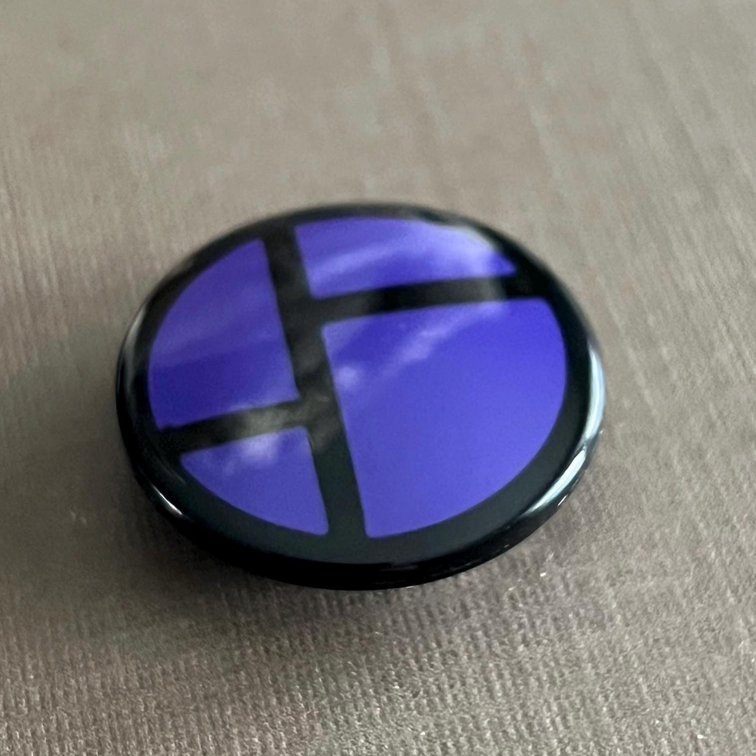 Purple Geometric Button Cover