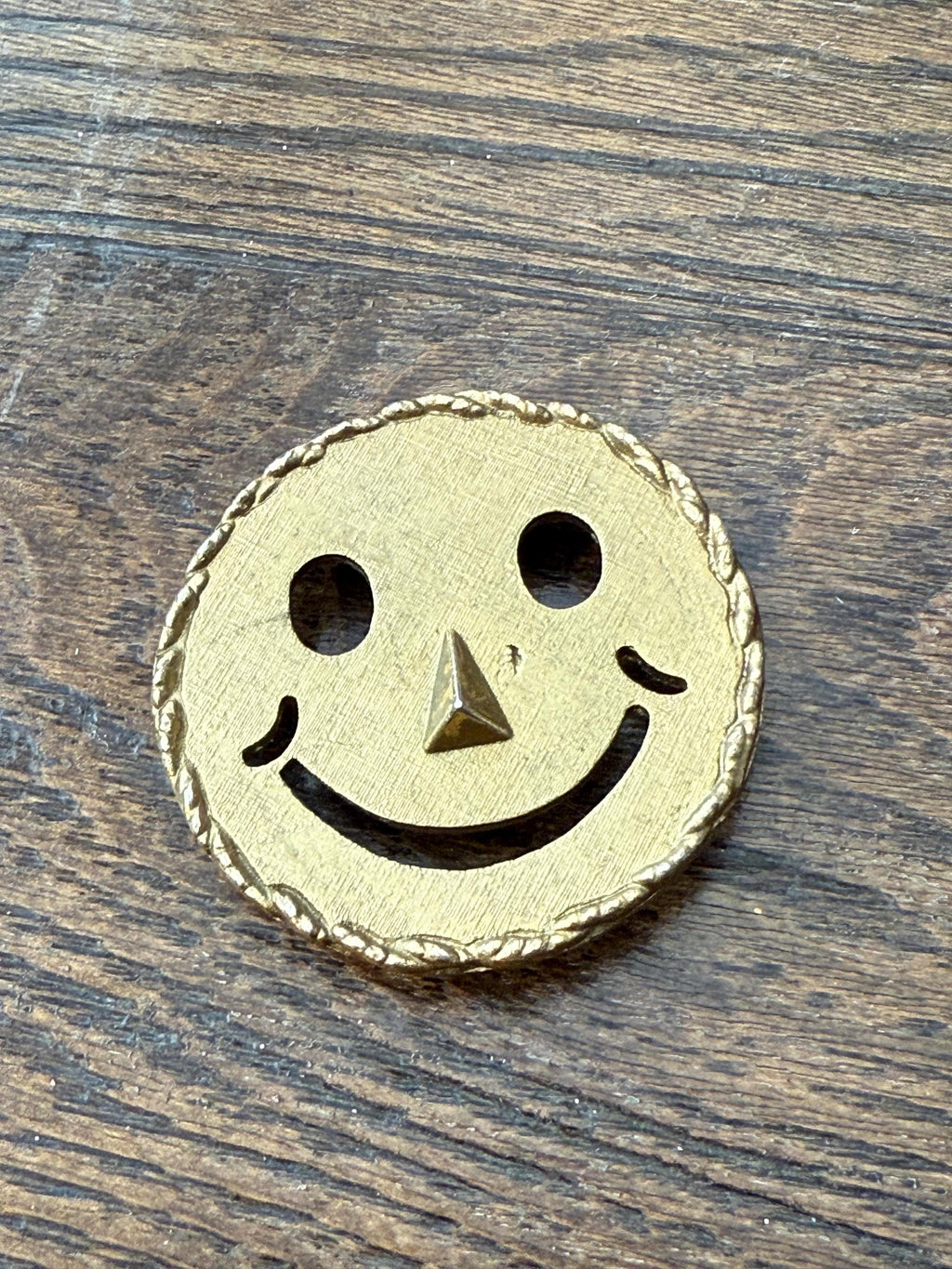 Gold Smiley Face Bolo Tie